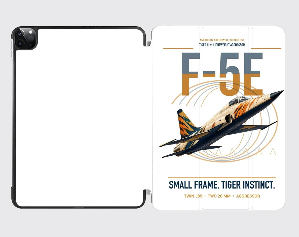 F-5E Tiger II design on white ipad tablet case