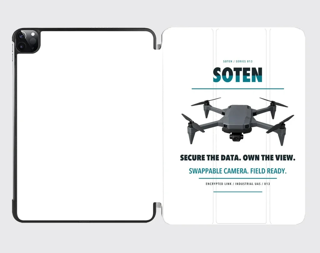 ACSL SOTEN design on white ipad tablet case