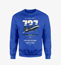 Thumbnail for Boeing 737 MAX 10 design on blue sweatshirt