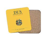 Thumbnail for Düsseldorf Airport (DUS) design on yellow 1 piece coaster