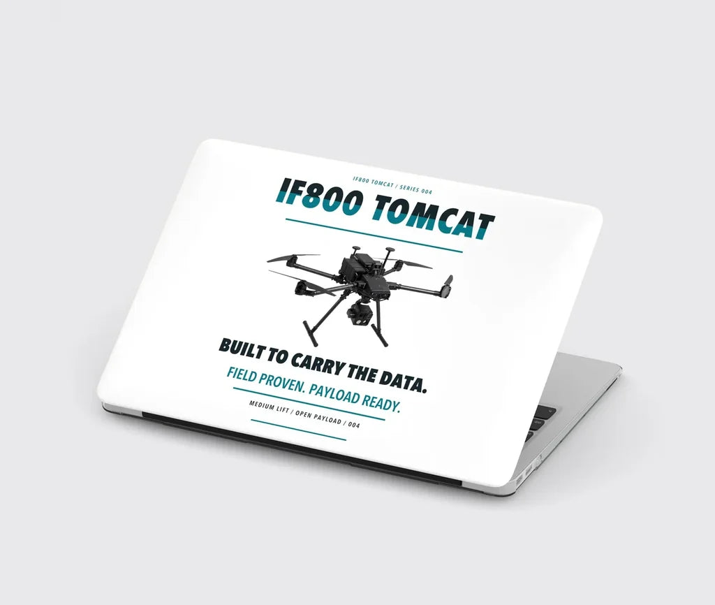 Inspired Flight IF800 Tomcat design on white MacBook case