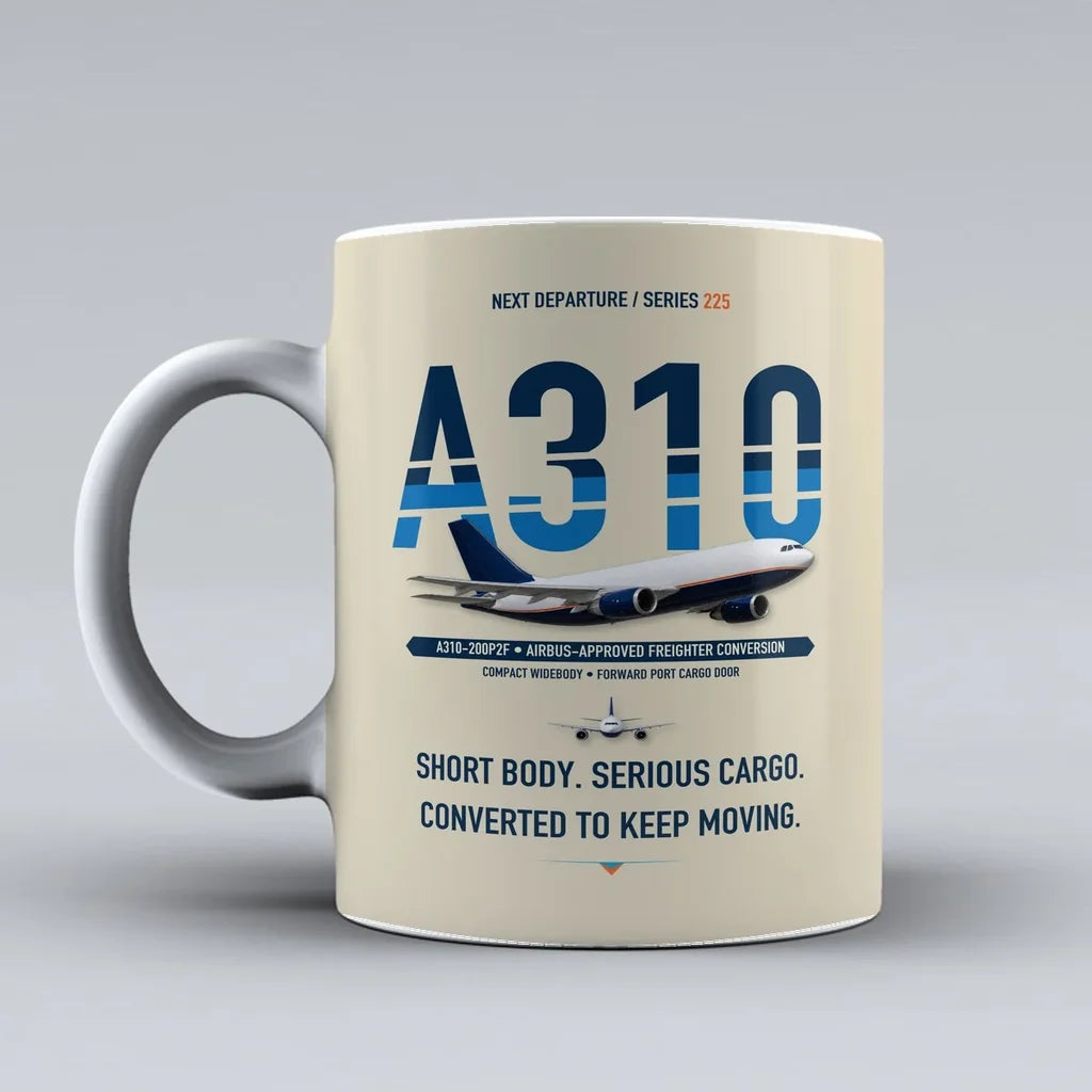 A310-200P2F Mug design on beige airbus