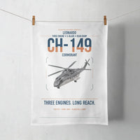 Thumbnail for Leonardo CH-149 Cormorant design on white towel