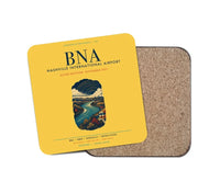 Thumbnail for Nashville International Airport (BNA) design on yellow 1 piece coaster
