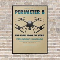 Thumbnail for Skyfront Perimeter 8 vertical canvas print - framed - beige background