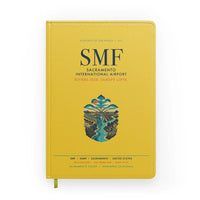 Thumbnail for Sacramento International Airport (SMF) design on yellow notebook