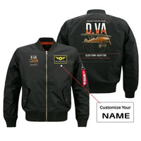 Thumbnail for Albatros D.Va design on black+name bomber jacket, double-side print