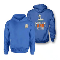 Thumbnail for SIGNAL 287 - Signed Off And Released - Double-Side Hoodie design on blue double side hoodie