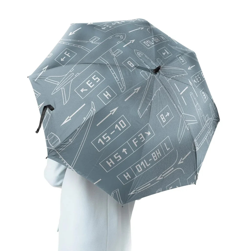 Jet Planes & Airport Signs Umbrella