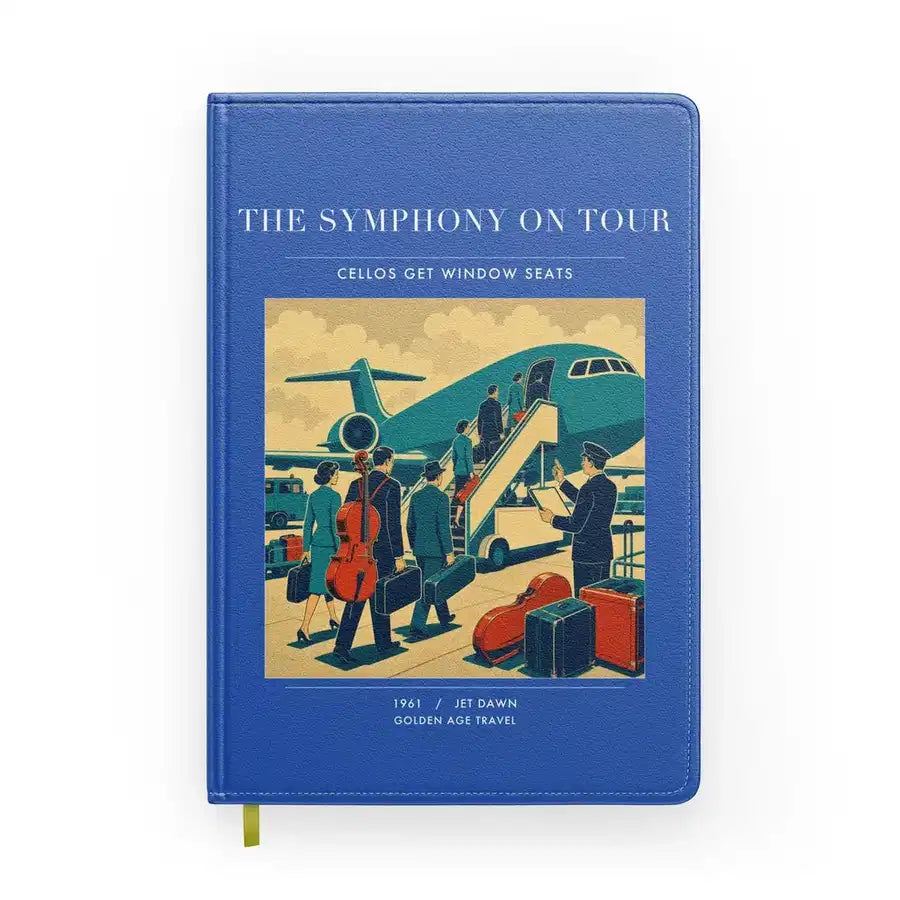 VINTAGE G4421 - The Symphony On Tour - Designed Notebooks design on blue