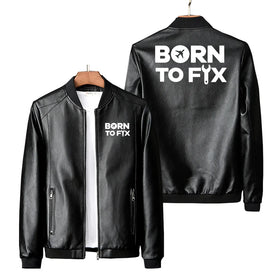 Born To Fix Airplanes PU Leather Jackets