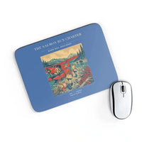 Thumbnail for VINTAGE G4289 - The Salmon Run Charter - Designed Mouse Pads design on blue rectangle