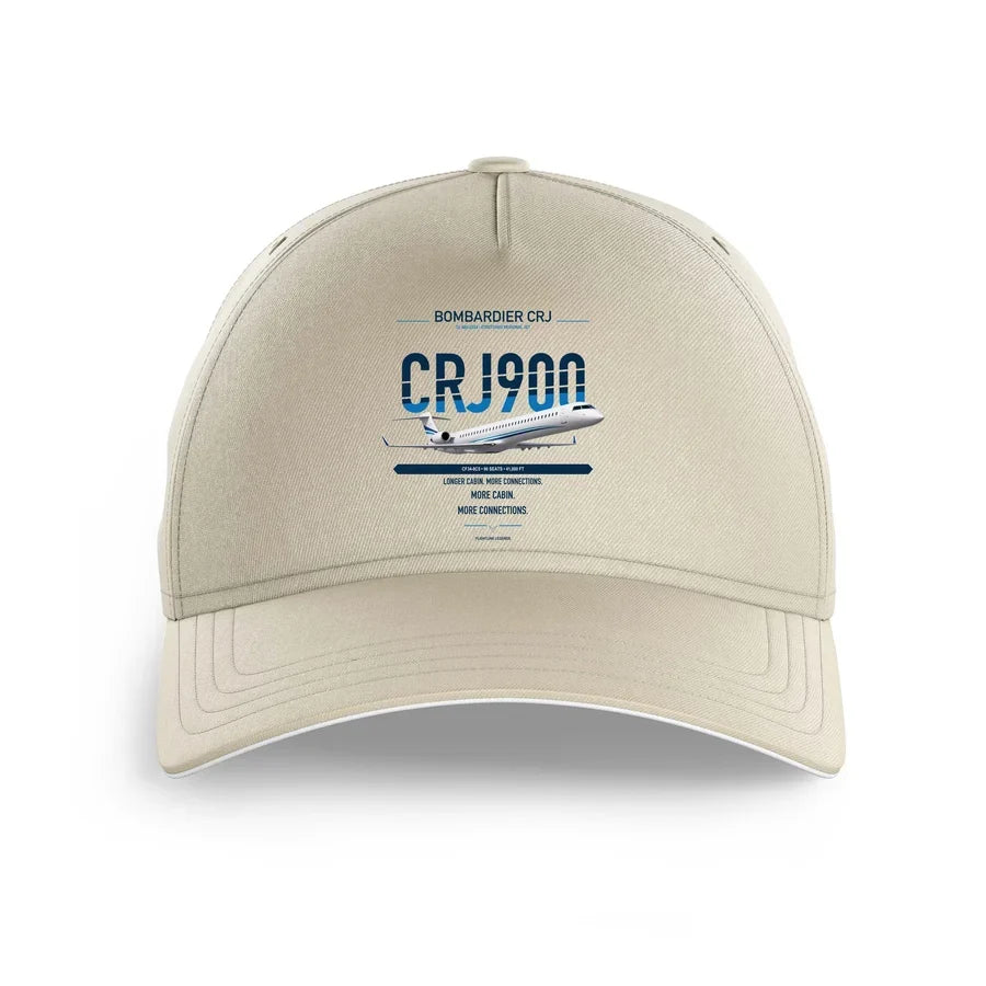 Bombardier CRJ900 printed hat - beige