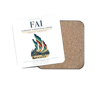 Thumbnail for Fairbanks International Airport (FAI) design on white 1 piece coaster