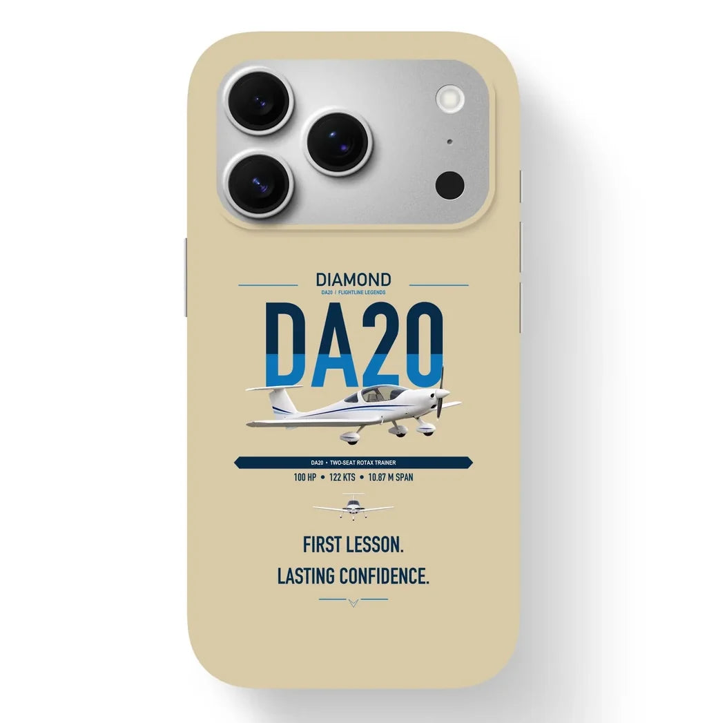 Diamond DA20 design on beige magsafe iphone case, for iPhone 17 Pro