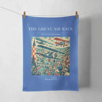 Thumbnail for VINTAGE G4003 - The Great Air Race - Designed Towels design on blue