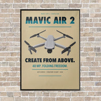 Thumbnail for DJI Mavic Air 2 vertical canvas print - framed - beige background