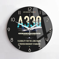 Thumbnail for Airbus A330-200 design on black no frame wall clock