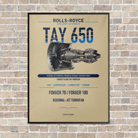 Thumbnail for TAY 650 vertical canvas print - framed - beige background