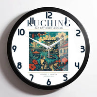 Thumbnail for KUCHING - Poster - Wall Clock Framed - White