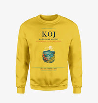 Thumbnail for Kagoshima Airport (KOJ) design on yellow sweatshirt