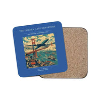 Thumbnail for The Golden Gate Departure - Designed Coasters design on blue 1-piece