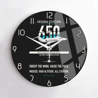 Thumbnail for Cessna Citation 650 - Citation III design on black no frame wall clock