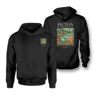 Thumbnail for PICTON - Poster - Double-Side Hoodie - Black