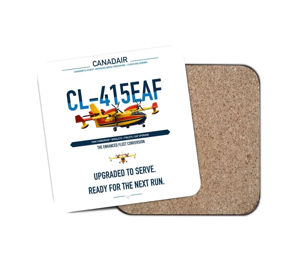 Canadair CL-415EAF design on white 1 piece coaster