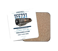 Thumbnail for TFE731 design on white 1 piece coaster