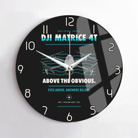 Thumbnail for DJI Matrice 4T design on black no frame wall clock