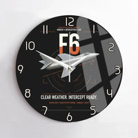 Thumbnail for Hawker Hunter F6 design on black no frame wall clock