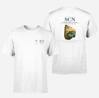 Thumbnail for Saarbrucken Airport (SCN) design printed on white double-side t-shirt