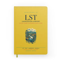 Thumbnail for Launceston Airport (LST) design on yellow notebook