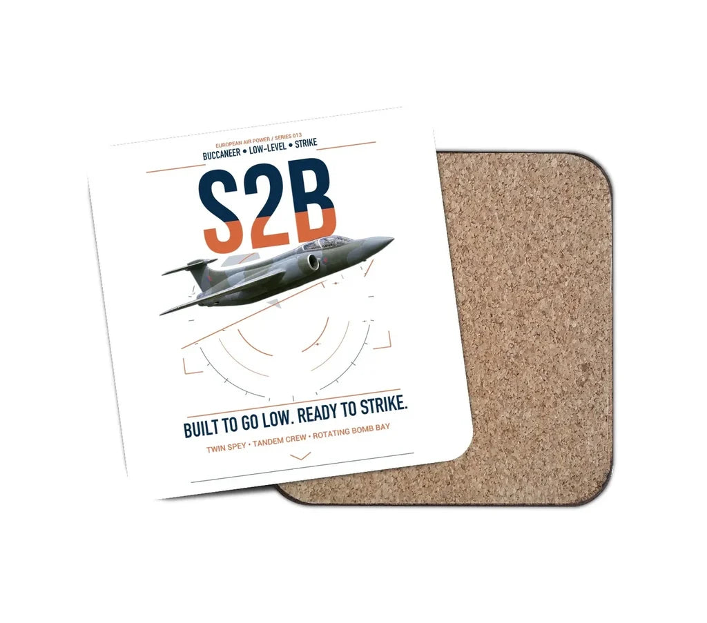 Blackburn Buccaneer S2B design on white 1 piece coaster