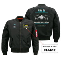 Thumbnail for DJI Air 2S design on black bomber with custom name badge