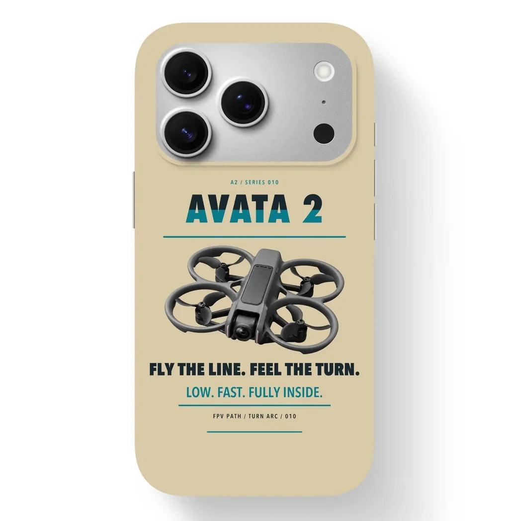 DJI Avata 2 Case design on beige iphone case