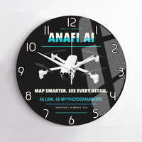 Thumbnail for Parrot ANAFI Ai design on black no frame wall clock