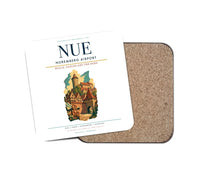 Thumbnail for Nuremberg Airport (NUE) design on white 1 piece coaster