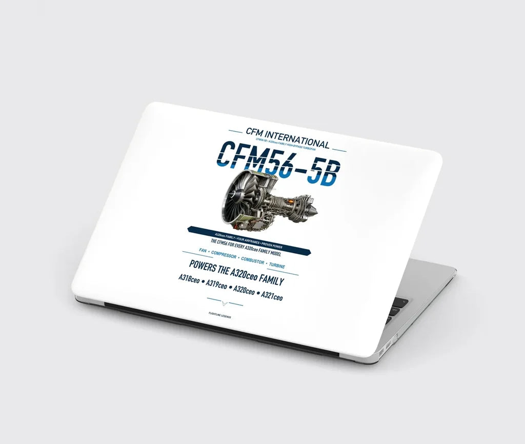 CFM56-5B design on white MacBook case