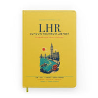 Thumbnail for London Heathrow Airport (LHR) design on yellow notebook