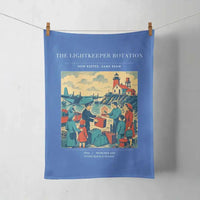 Thumbnail for VINTAGE G4418 - The Lightkeeper Rotation - Designed Towels design on blue
