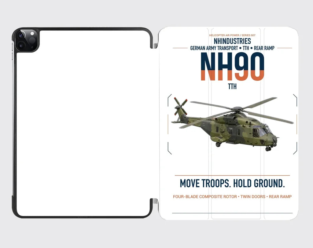 NHIndustries NH90 TTH design on white ipad tablet case
