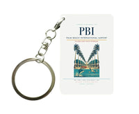 Thumbnail for Palm Beach International Airport (PBI) design on white key chain