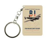 Thumbnail for Avro Lancaster B I design on beige designed key chain, double-side print