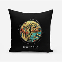 Thumbnail for BOZCAADA - Badge - Pillow - Black