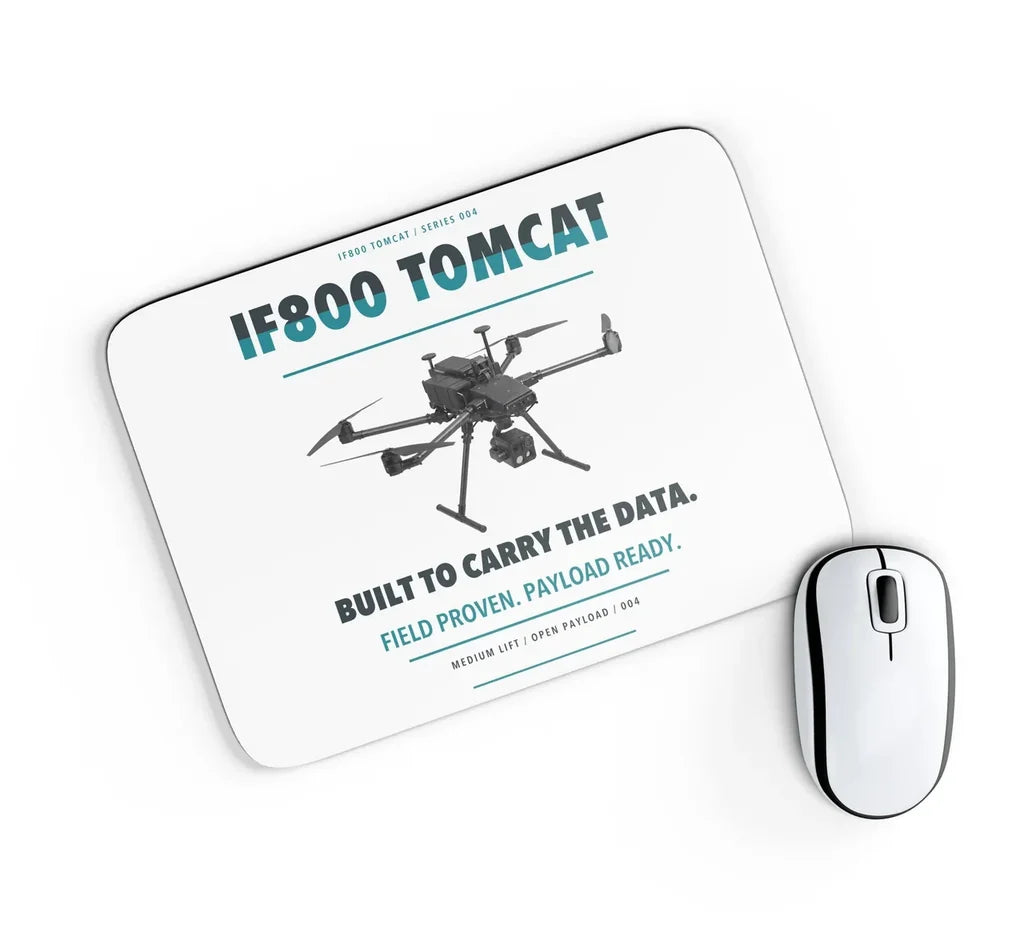 Inspired Flight IF800 Tomcat design on white rectangle mouse pad