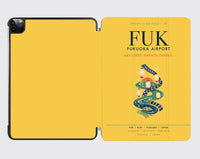 Thumbnail for Fukuoka Airport (FUK) design on yellow ipad tablet case