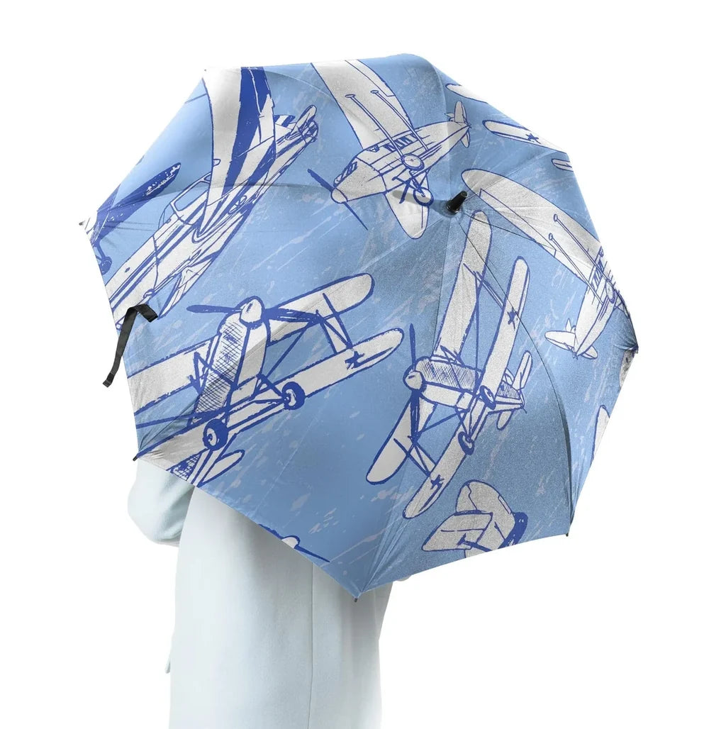 Retro & Vintage Airplanes Umbrella - view 2