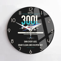 Thumbnail for Extra 300L design on black no frame wall clock